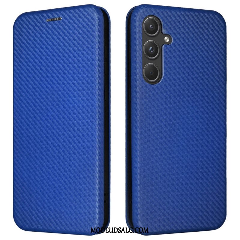 Flip Cover Samsung Galaxy A55 5g Kulfiber Tekstur