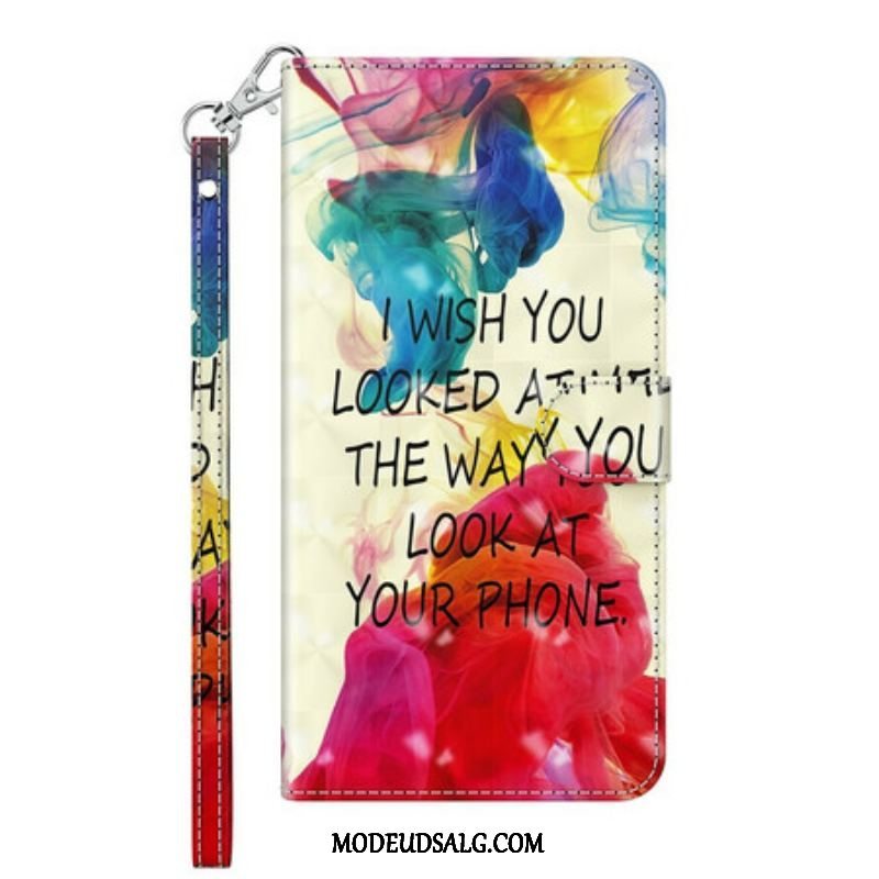 Flip Cover Samsung Galaxy M12 / A12 Light Spot I Wish With Lanyard