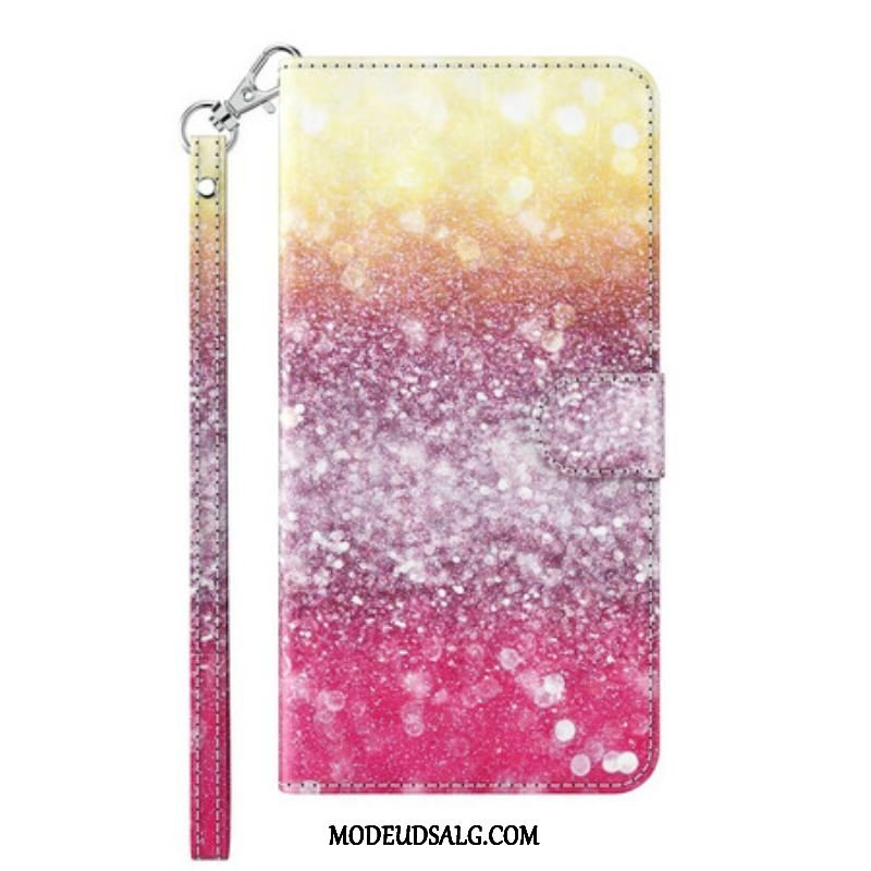 Flip Cover Samsung Galaxy M12 / A12 Magenta Glitter Gradient