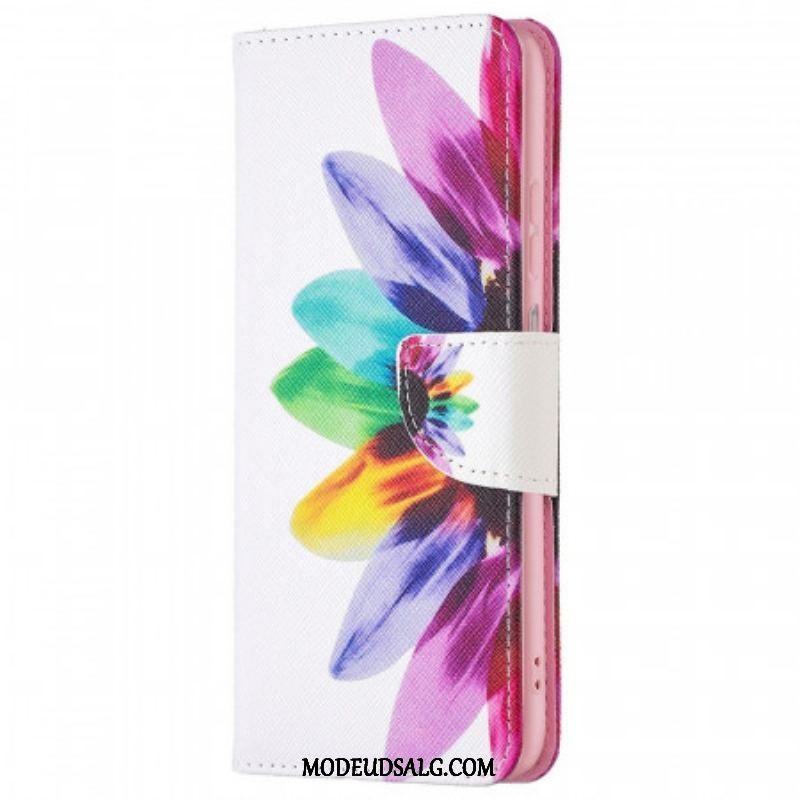 Flip Cover Samsung Galaxy M23 5G Akvarel Blomst