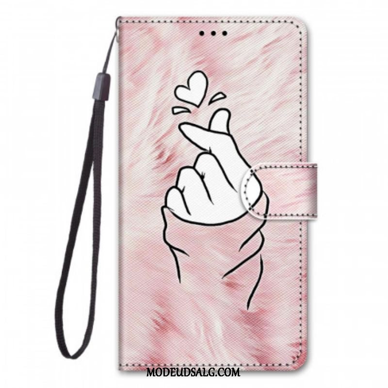 Flip Cover Samsung Galaxy M23 5G Finger Hjerte