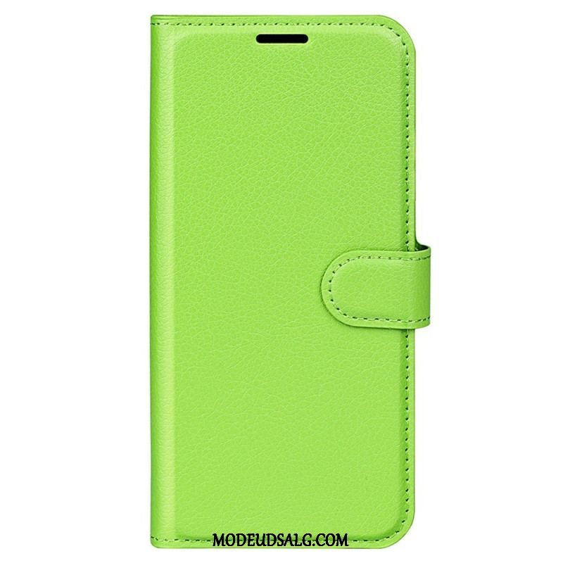 Flip Cover Samsung Galaxy M33 5G Lychee Læder Stil