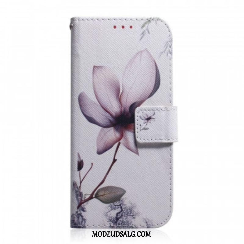 Flip Cover Samsung Galaxy M52 5G Lilla Blomst