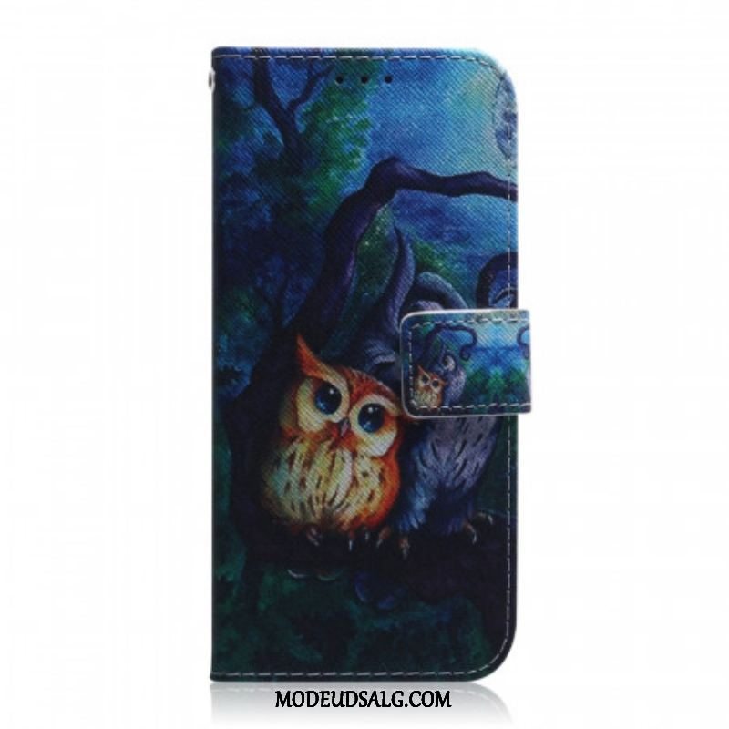 Flip Cover Samsung Galaxy M52 5G Mystiske Ugler