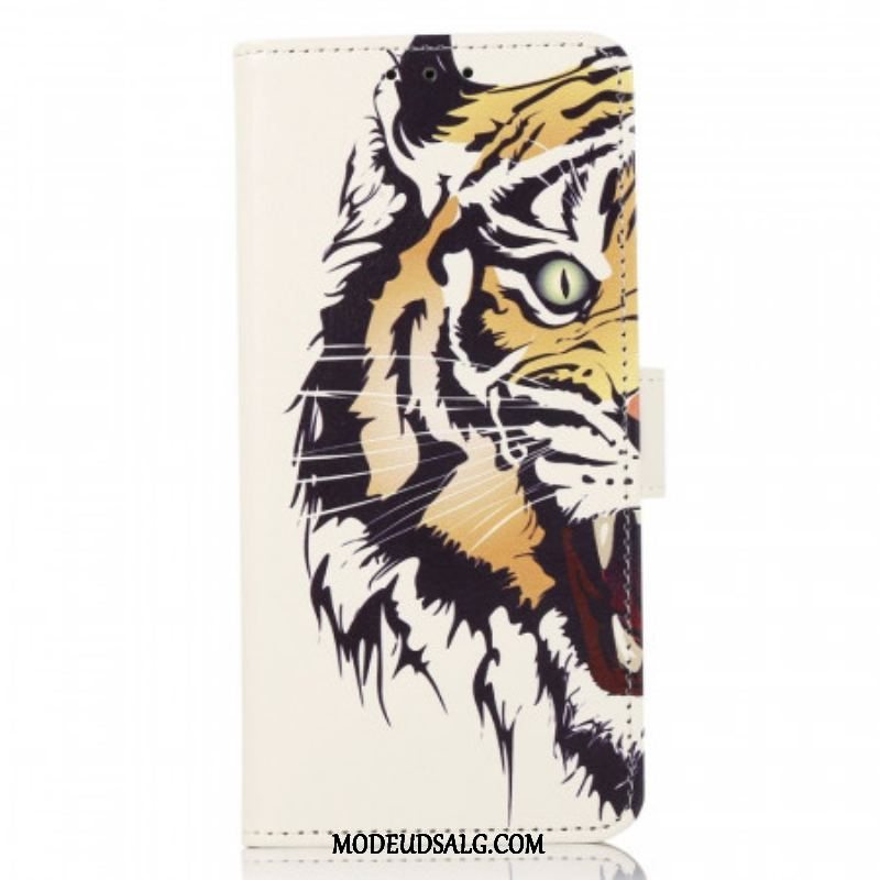 Flip Cover Samsung Galaxy M53 5G Hård Tiger