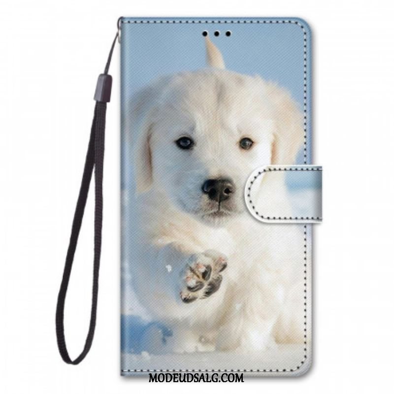 Flip Cover Samsung Galaxy M53 5G Med Snor Thong Hund