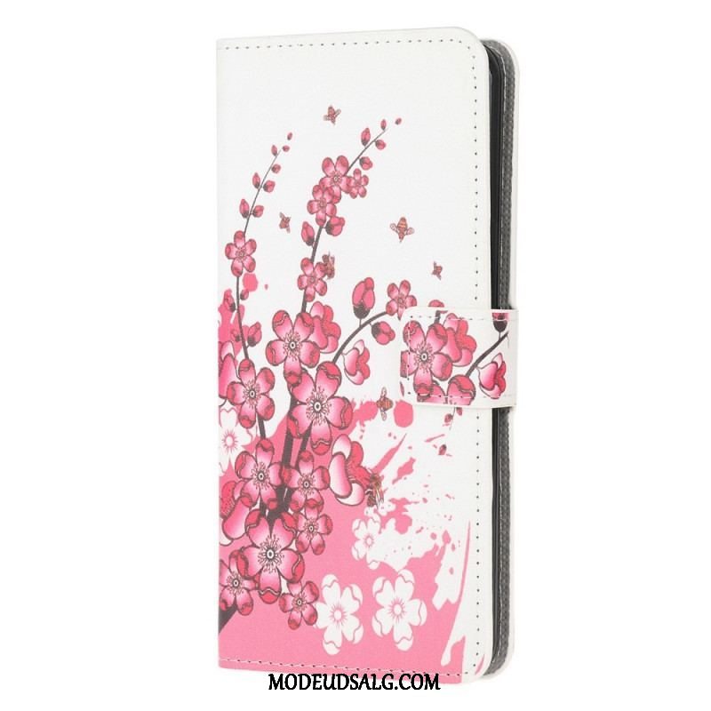 Flip Cover Samsung Galaxy M53 5G Tropiske Blomster