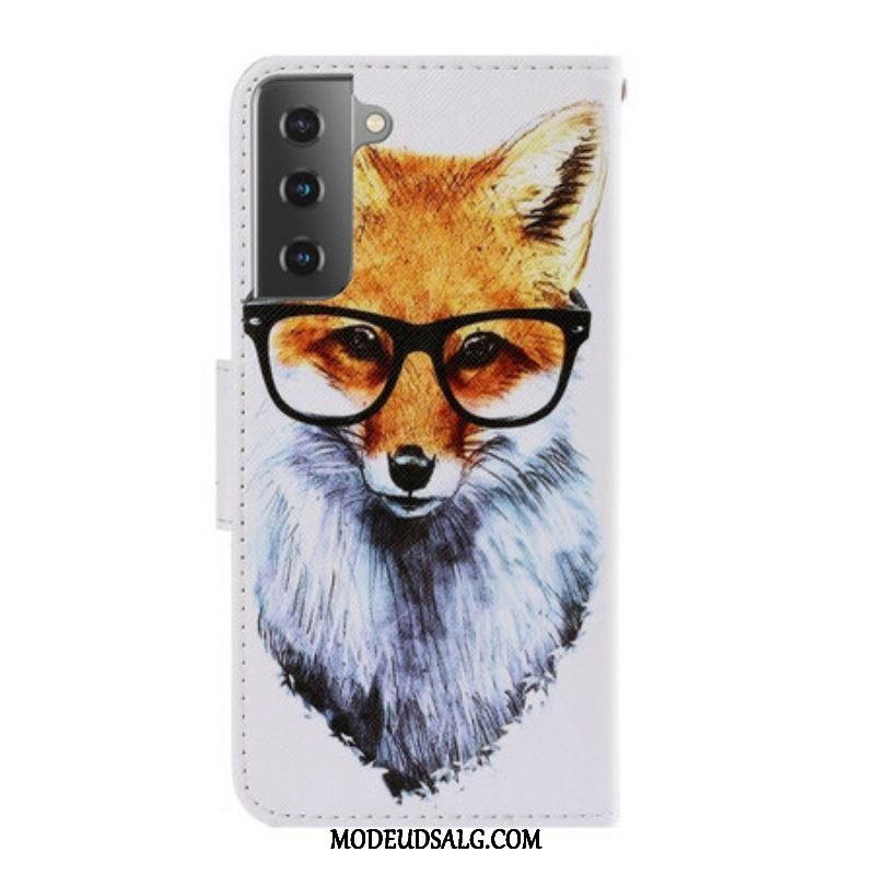 Flip Cover Samsung Galaxy S21 5G Med Snor Brainy Fox Med Rem