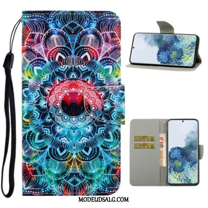 Flip Cover Samsung Galaxy S21 5G Med Snor Prangende Strappy Mandala