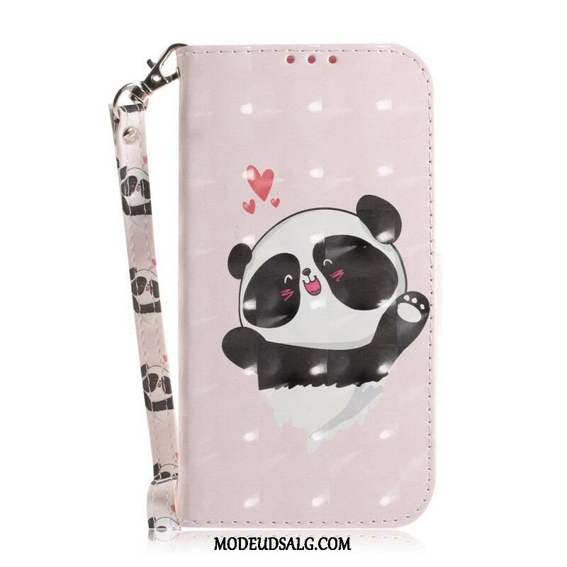 Flip Cover Samsung Galaxy S21 5G Med Snor Strappy Panda