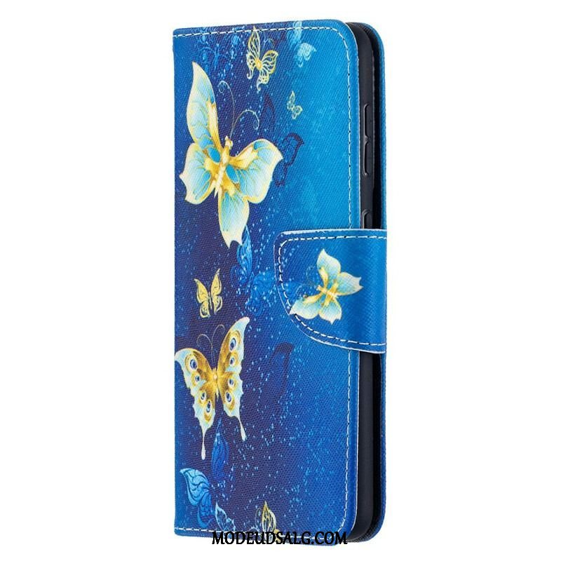 Flip Cover Samsung Galaxy S21 5G Sommerfugle Konger