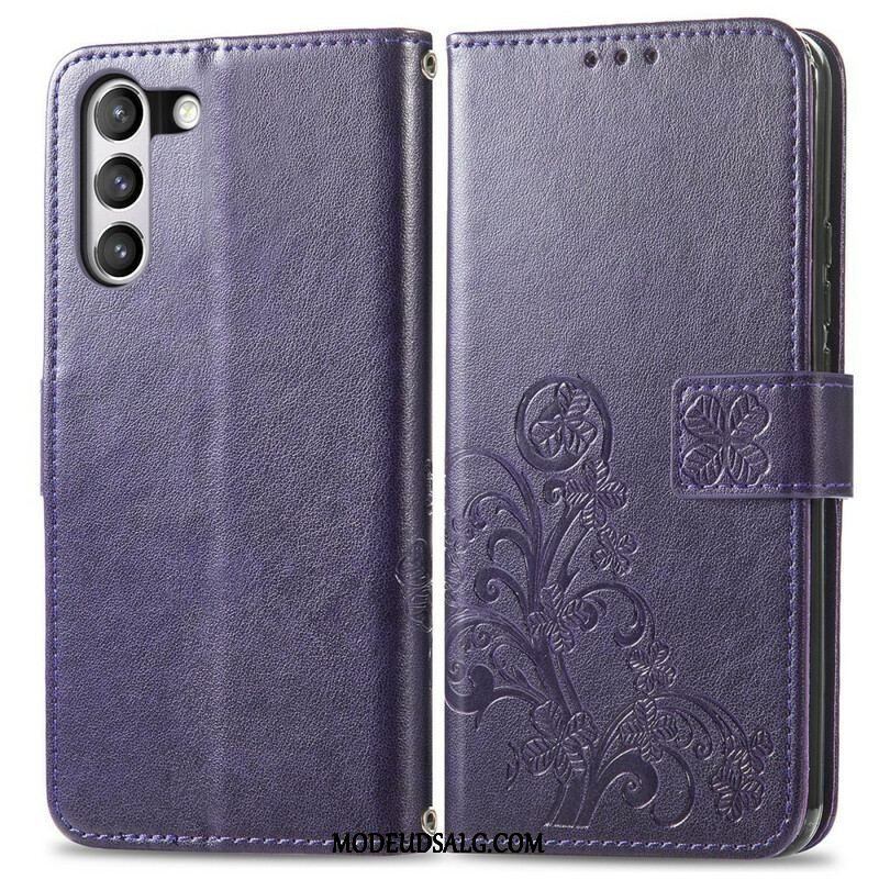 Flip Cover Samsung Galaxy S21 FE Abstrakte Blomster