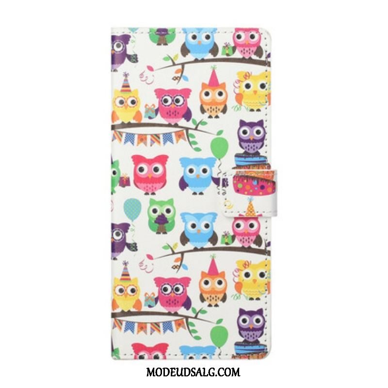 Flip Cover Samsung Galaxy S21 FE Flere Ugler