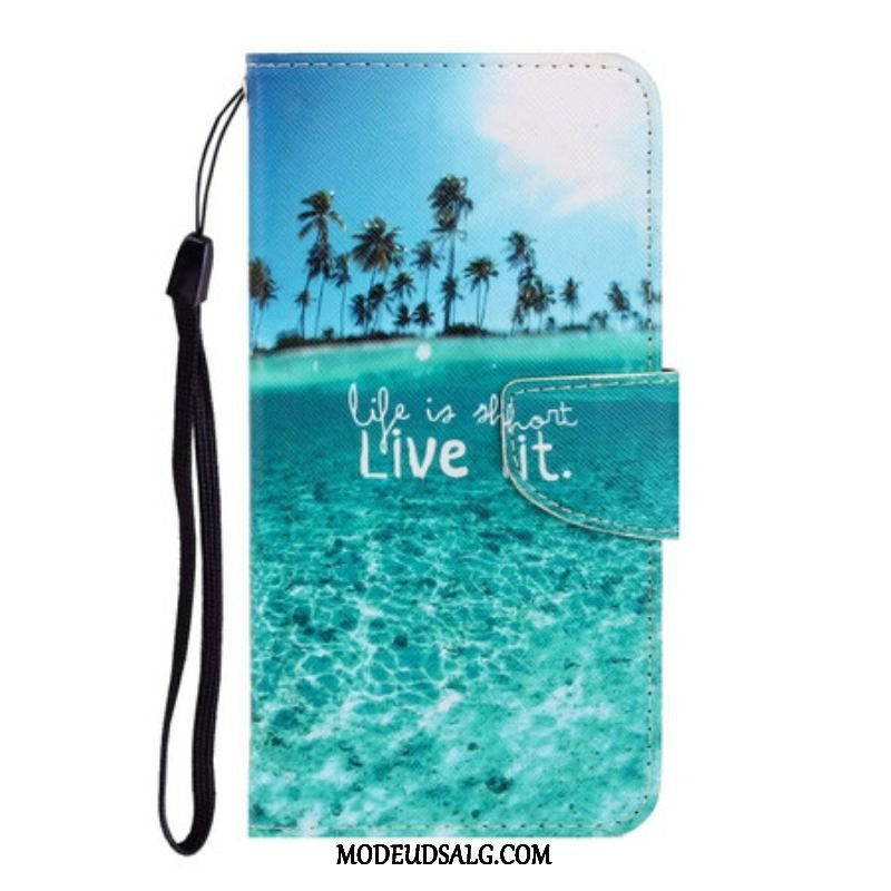 Flip Cover Samsung Galaxy S21 FE Med Snor Live It At Lanyard