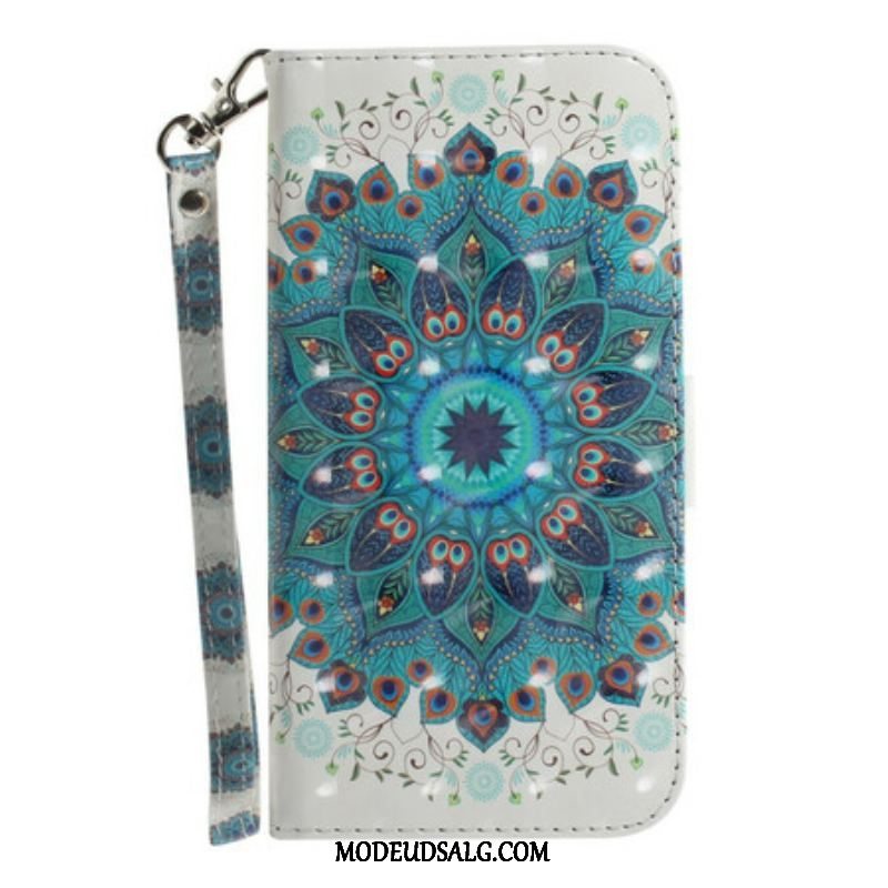 Flip Cover Samsung Galaxy S21 FE Med Snor Mesterlig Mandala Med Rem