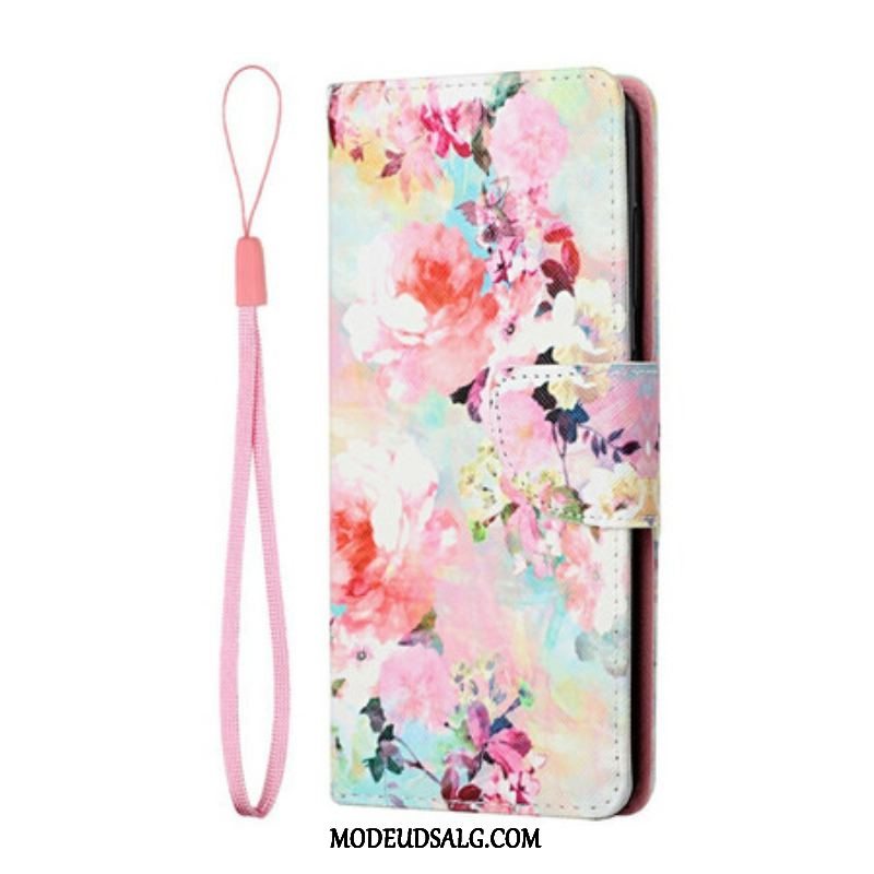 Flip Cover Samsung Galaxy S21 FE Med Snor Vintage Strappy Floralies