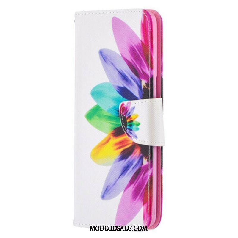 Flip Cover Samsung Galaxy S21 Plus 5G Akvarel Blomst