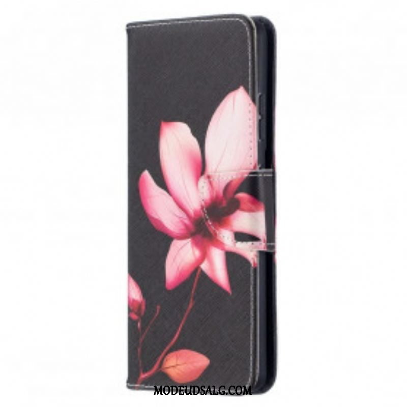 Flip Cover Samsung Galaxy S21 Ultra 5G Lyserød Blomst