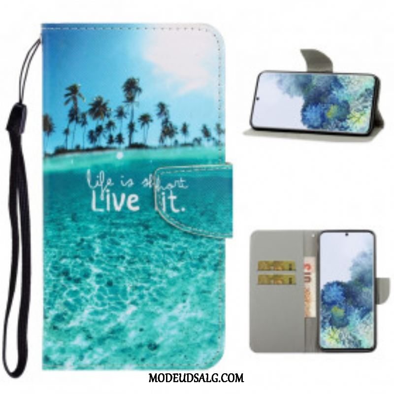 Flip Cover Samsung Galaxy S21 Ultra 5G Med Snor Live It At Lanyard