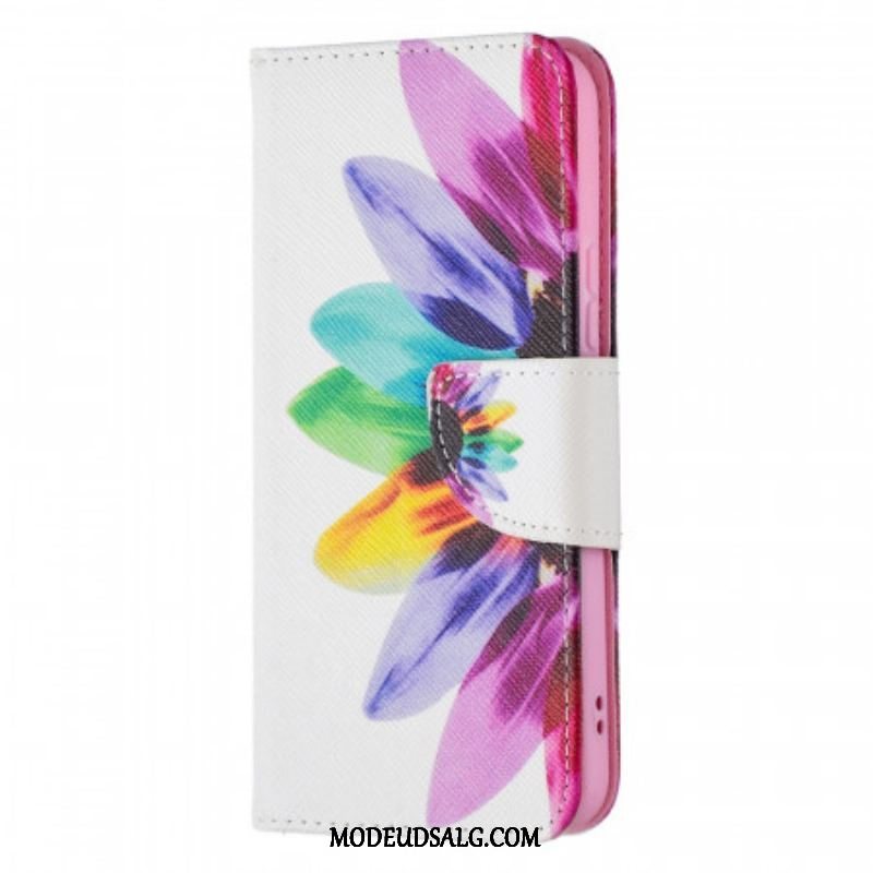 Flip Cover Samsung Galaxy S22 5G Akvarel Blomst