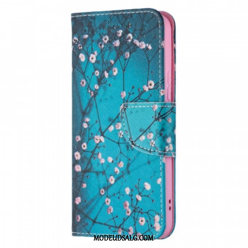 Flip Cover Samsung Galaxy S22 5G Blomstrende Træ