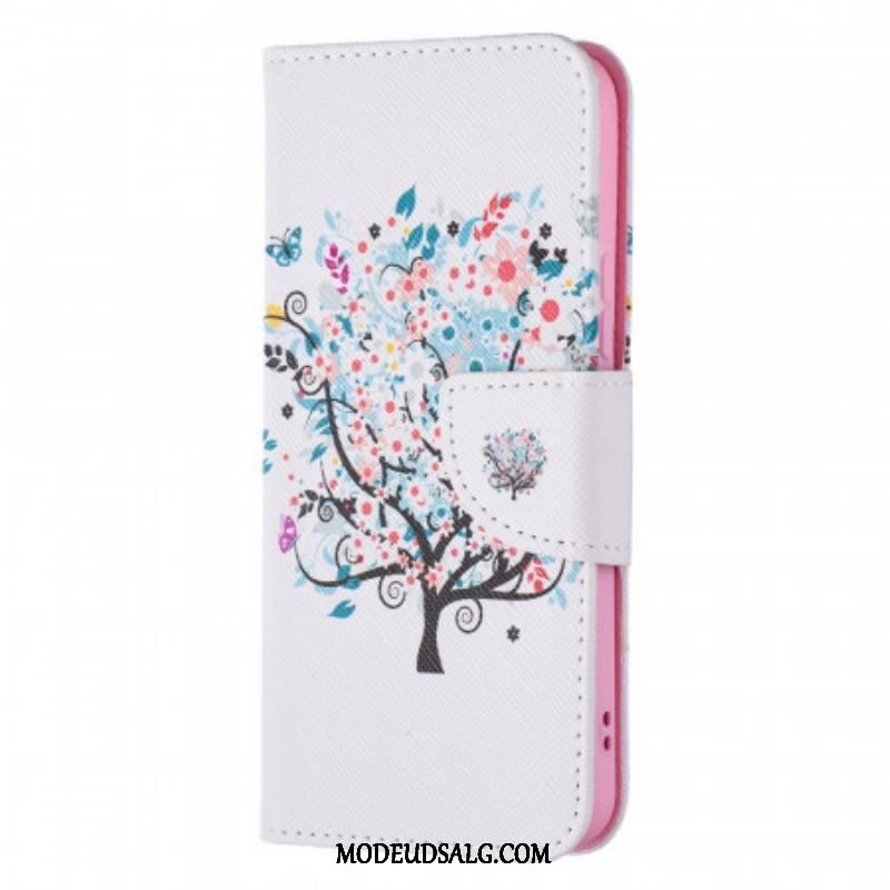 Flip Cover Samsung Galaxy S22 5G Blomstret Træ