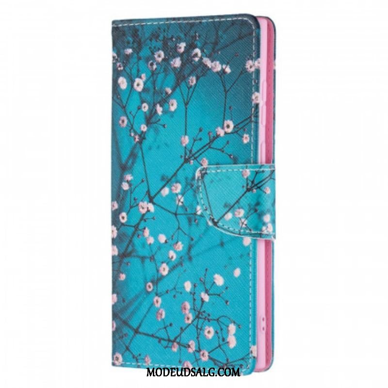 Flip Cover Samsung Galaxy S22 Ultra 5G Blomstrende Træ