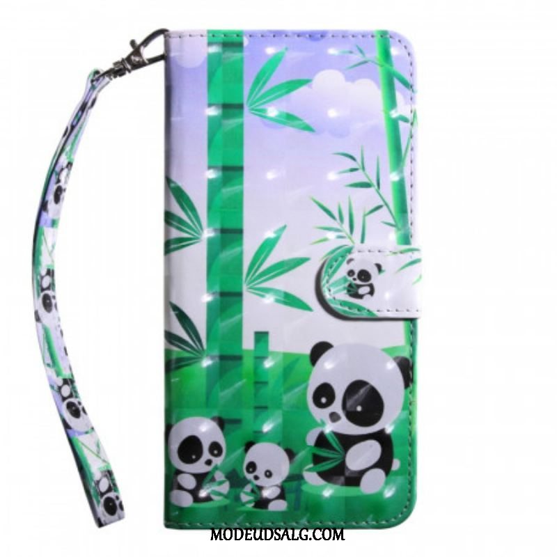 Flip Cover Samsung Galaxy S22 Ultra 5G Panda Familie