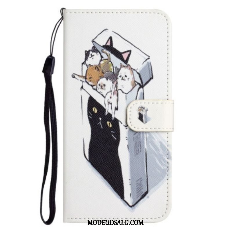 Flip Cover Samsung Galaxy S23 5G Med Snor Levering Thong Cats