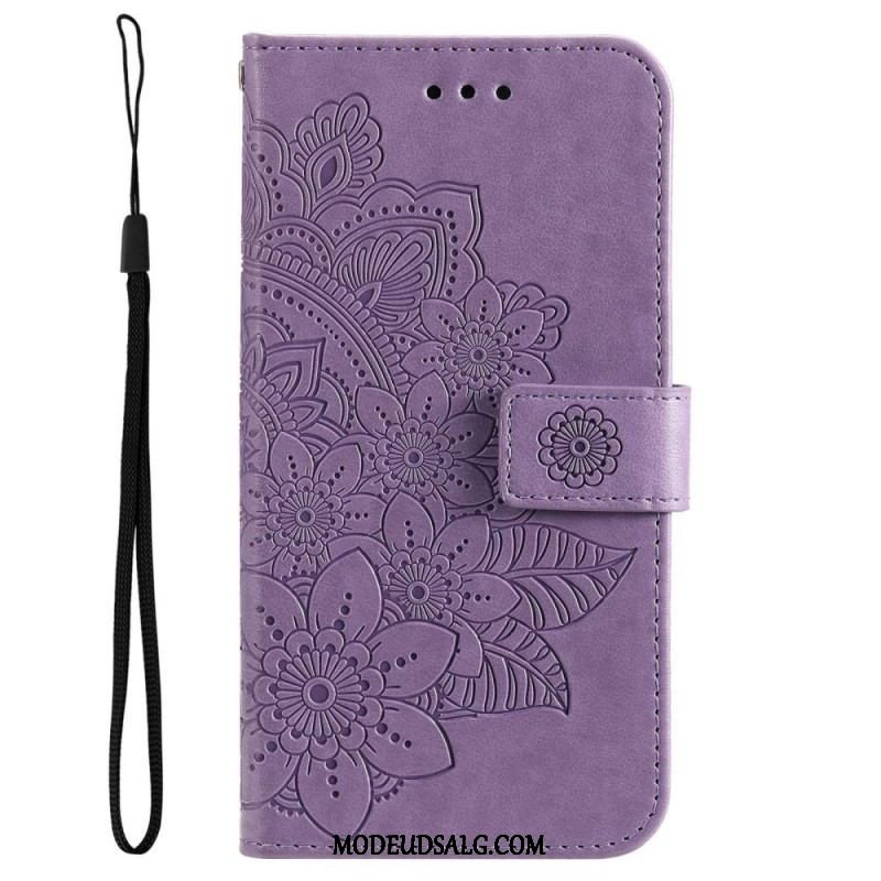 Flip Cover Samsung Galaxy S23 5G Med Snor Strappy Mandala