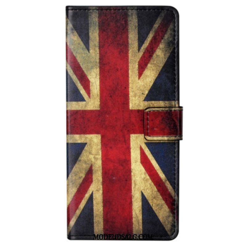 Flip Cover Samsung Galaxy S23 Plus 5G Vintage Engelsk Flag