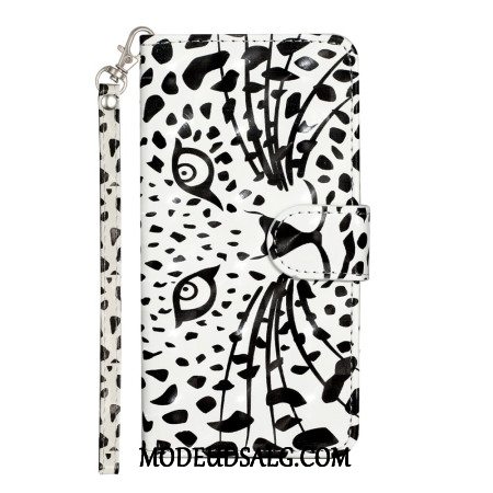 Flip Cover Samsung Galaxy S24 5g Leopardhoved Med Snor