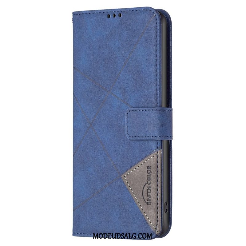 Flip Cover Samsung Galaxy S24 Fe Binfen Farve Geometrisk Mønster