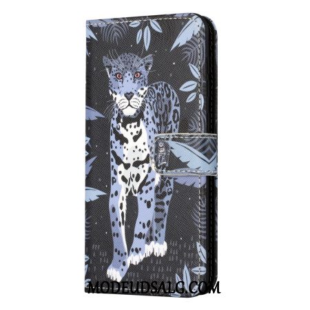 Flip Cover Samsung Galaxy S24 Fe Leopard Med Rem