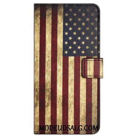 Flip Cover Samsung Galaxy S24 Fe Vintage Amerikansk Flag