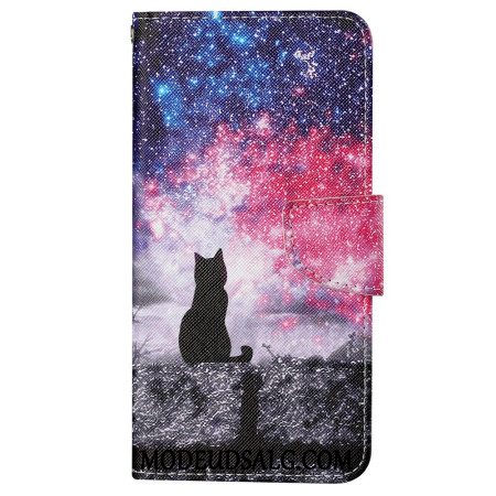 Flip Cover Samsung Galaxy S24 Ultra 5g Stjernehimmel Og Snor Kat