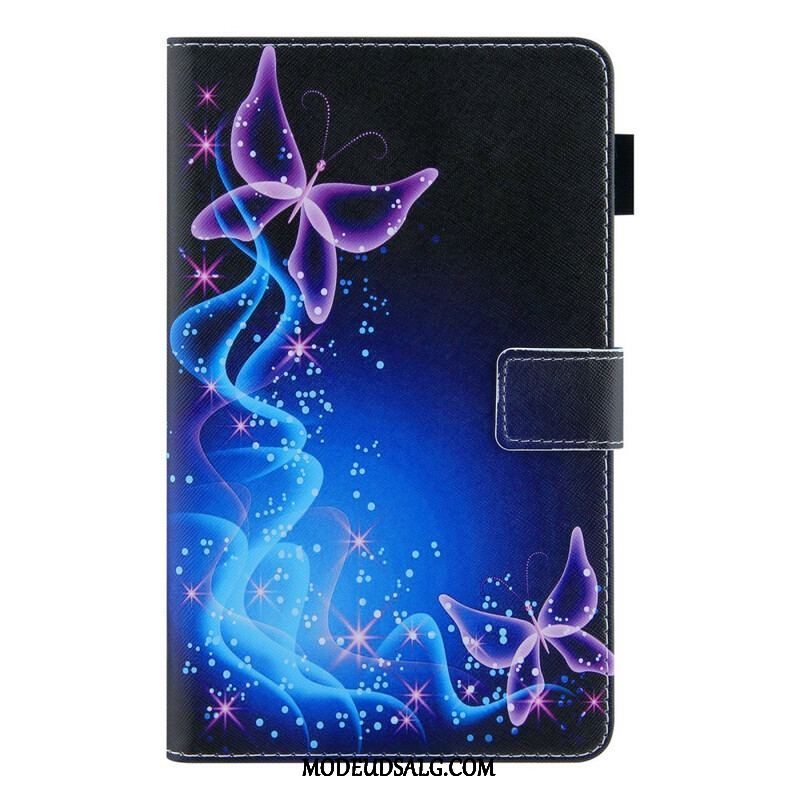 Flip Cover Samsung Galaxy Tab A7 Lite Farverige Sommerfugle