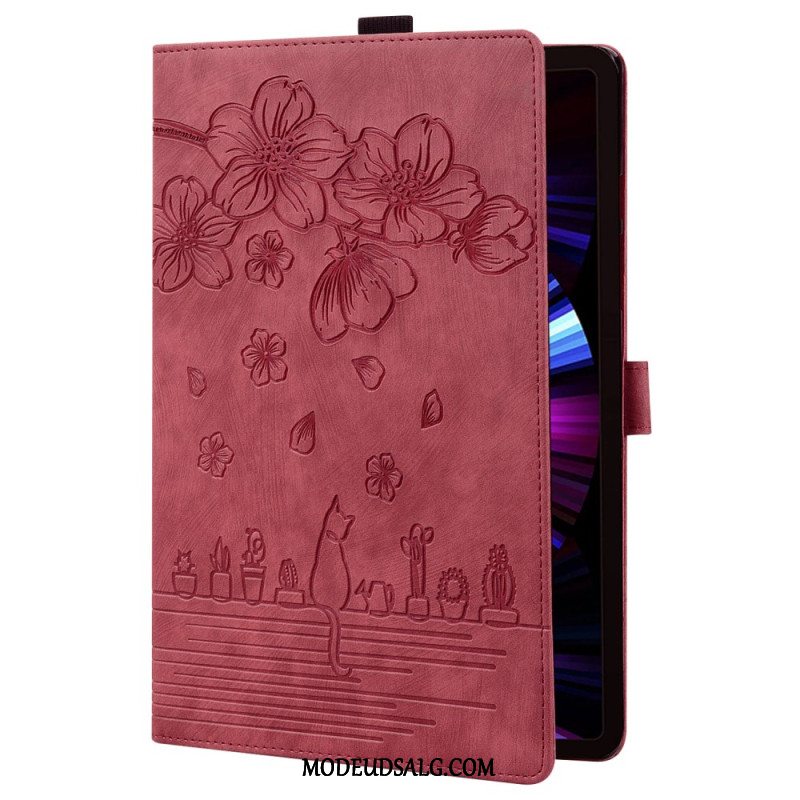 Flip Cover Samsung Galaxy Tab S9 Blomsterkat