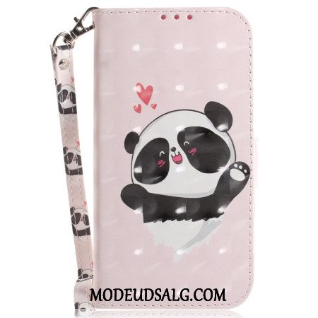 Flip Cover Til Oppo Reno 12f 5g Panda Love Med Rem