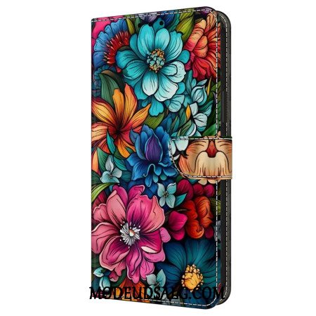 Flip Cover Til Samsung Galaxy A16 5g Blomstermønster