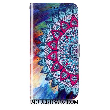 Flip Cover Til Samsung Galaxy S24 Plus 5g Mandala Blomst Med Rem