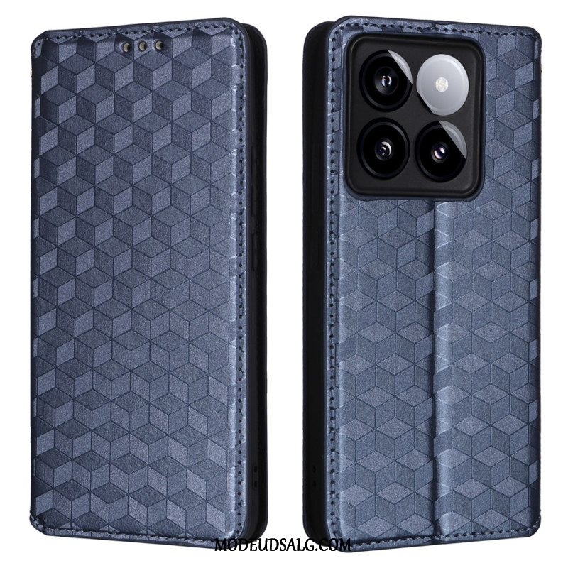 Flip Cover Til Xiaomi 14t Pro 3d Kuber