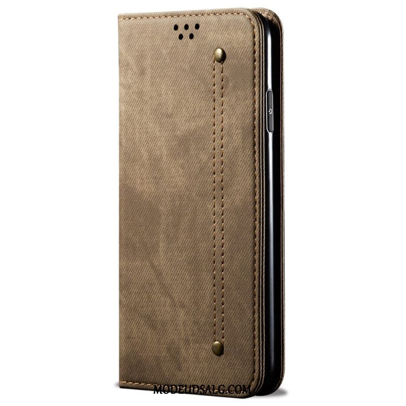 Flip Cover Til Xiaomi Redmi Note 13 4g Jeansstof