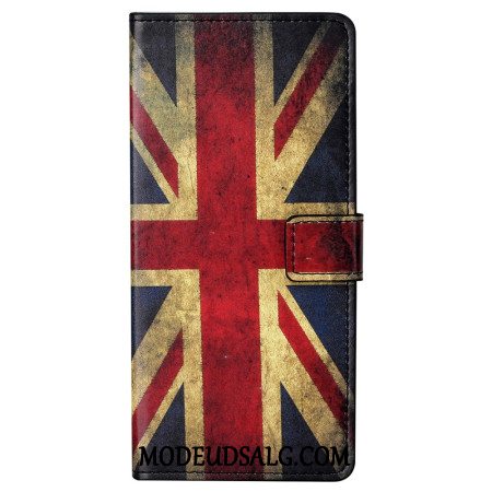 Flip Cover Til Xiaomi Redmi Note 13 5g Vintage Engelsk Flag