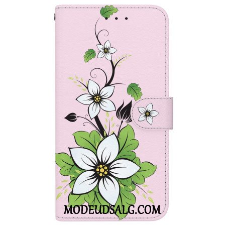 Flip Cover Til iPhone 16 Plus Lilje Med Rem