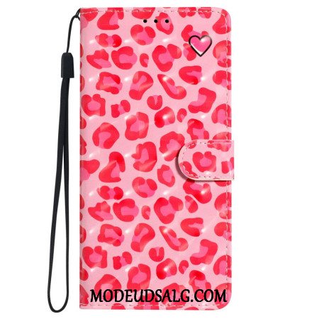 Flip Cover Til iPhone 16 Pro Pink Leopardrem