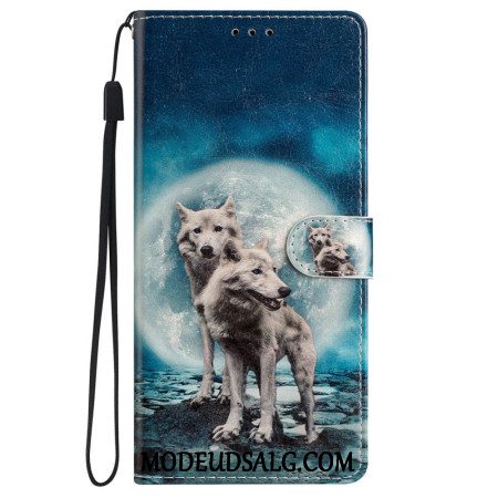 Flip Cover Til iPhone 16 To Lanyard Wolves