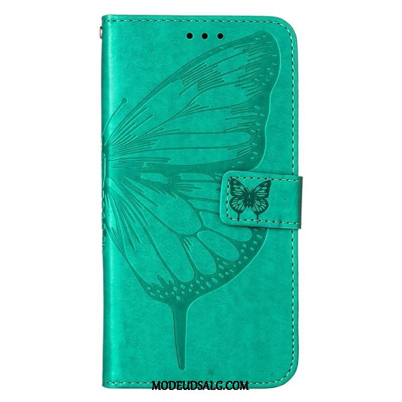 Flip Cover Xiaomi 12 Lite Sommerfugledesign Med Snor