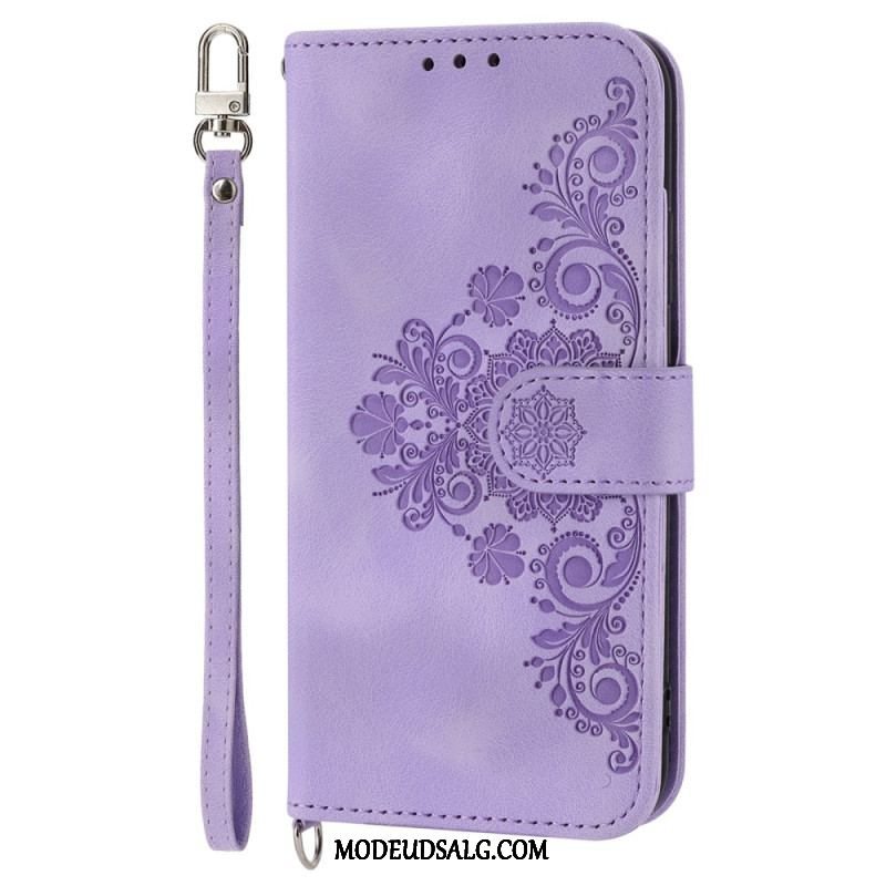 Flip Cover Xiaomi 13 Blondeblomster Med Rem Og Skulderrem