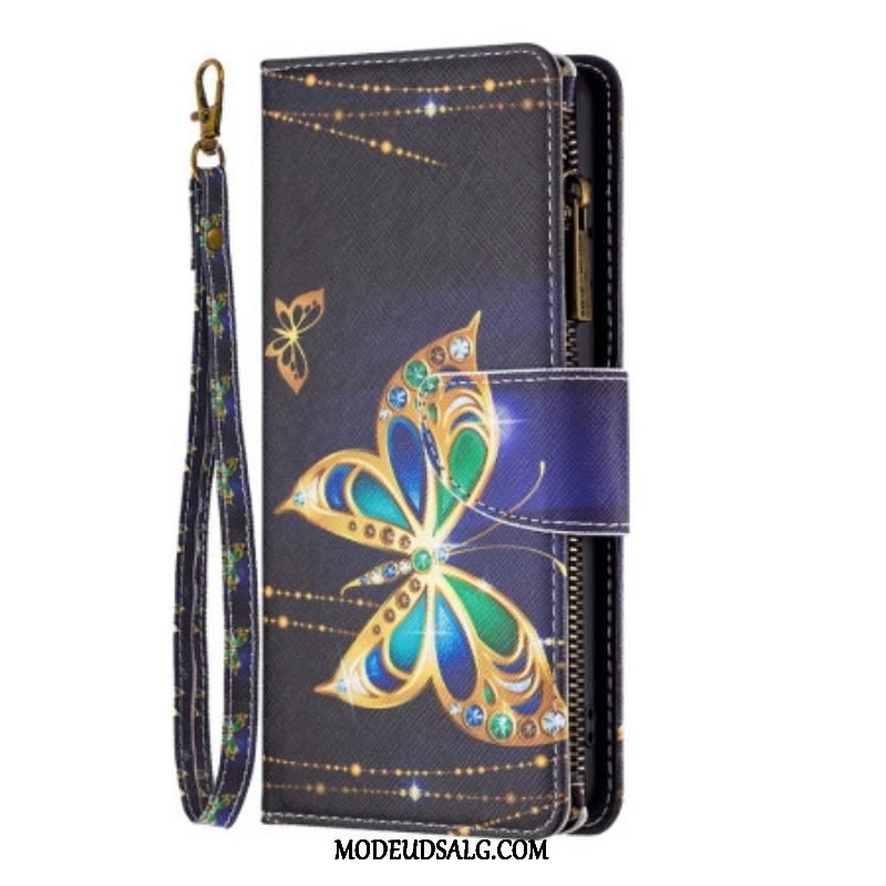 Flip Cover Xiaomi 13 Lite Punge Etui Guld Butterflies Tegnebog